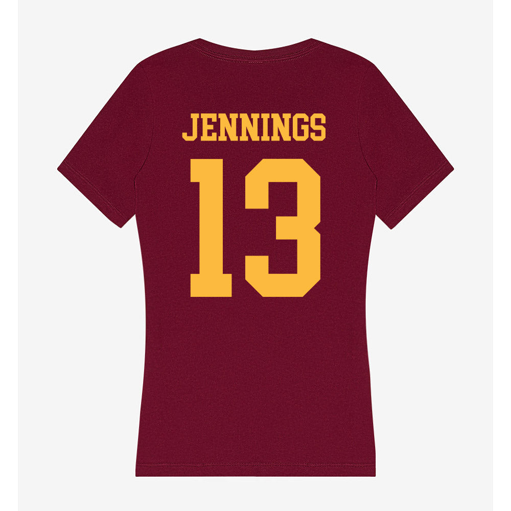 Minnesota - NCAA Football : Noah Jennings - Women's V-Neck T-Shirt-1