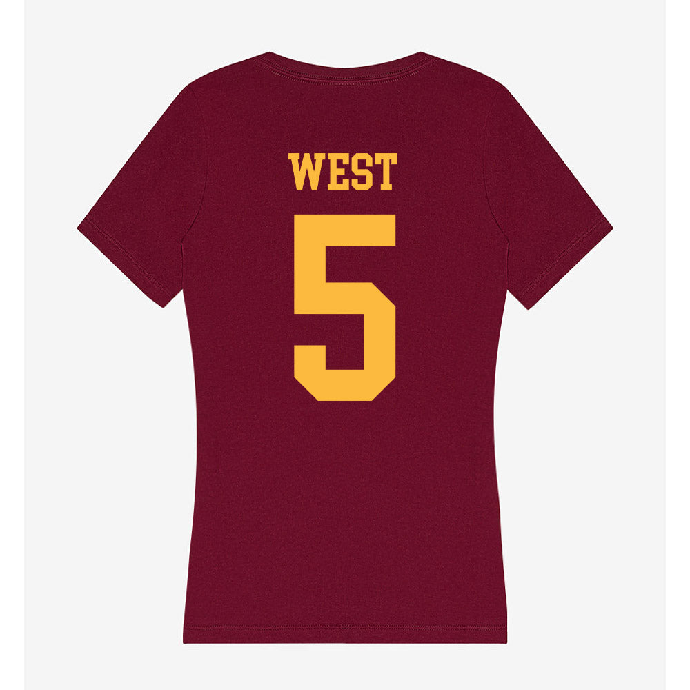 Minnesota - NCAA Football : Aydan West - Women's V-Neck T-Shirt-1