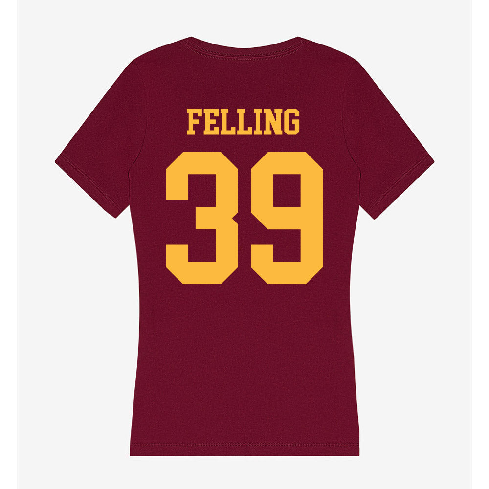 Minnesota - NCAA Baseball : Ethan Felling - Women's V-Neck T-Shirt-1