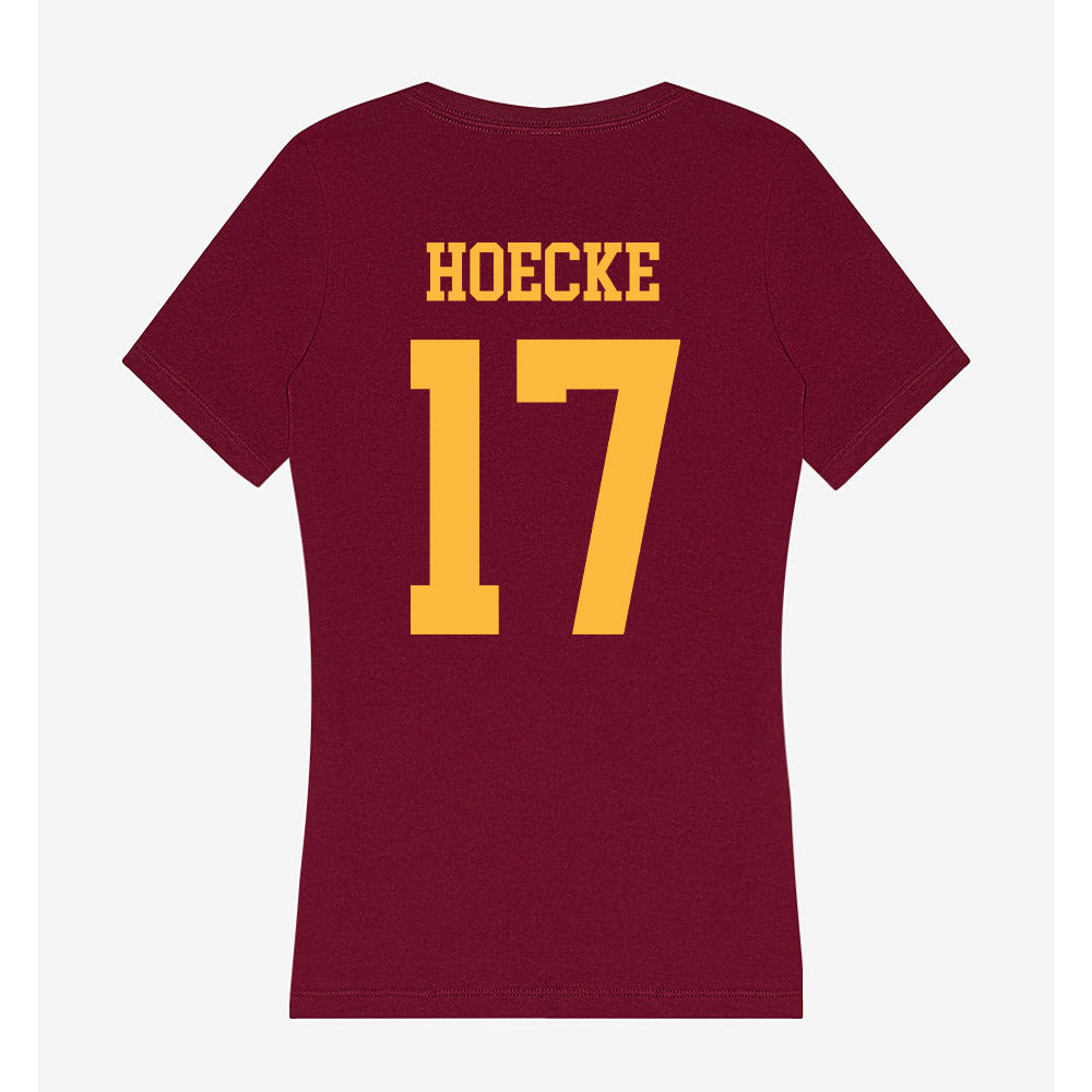 Minnesota - NCAA Women's Volleyball : Elena Hoecke - Women's V-Neck T-Shirt-1