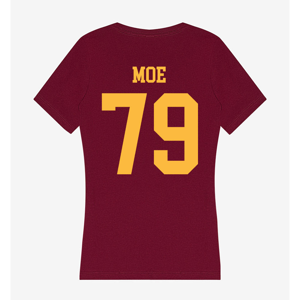 Minnesota - NCAA Men's Ice Hockey : Mason Moe - Women's V-Neck T-Shirt-1