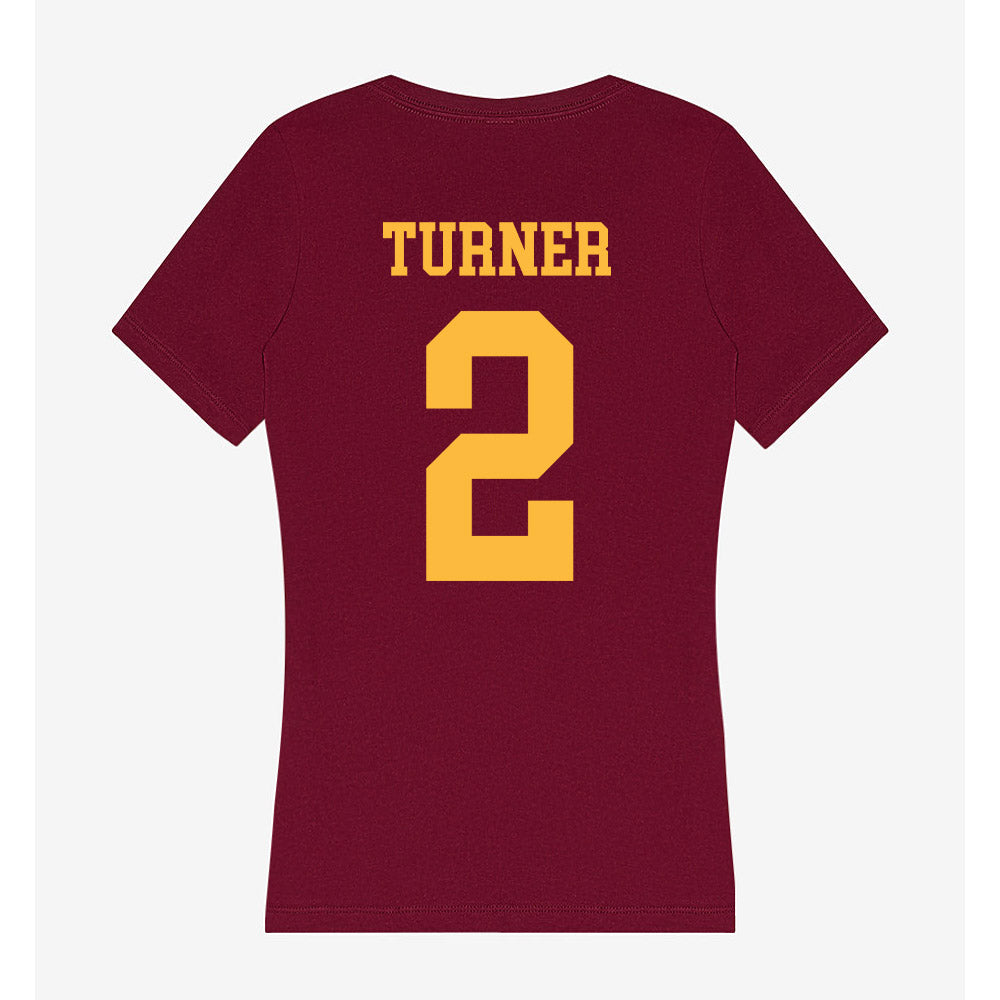 Minnesota - NCAA Football : A.J. Turner - Women's V-Neck T-Shirt-1