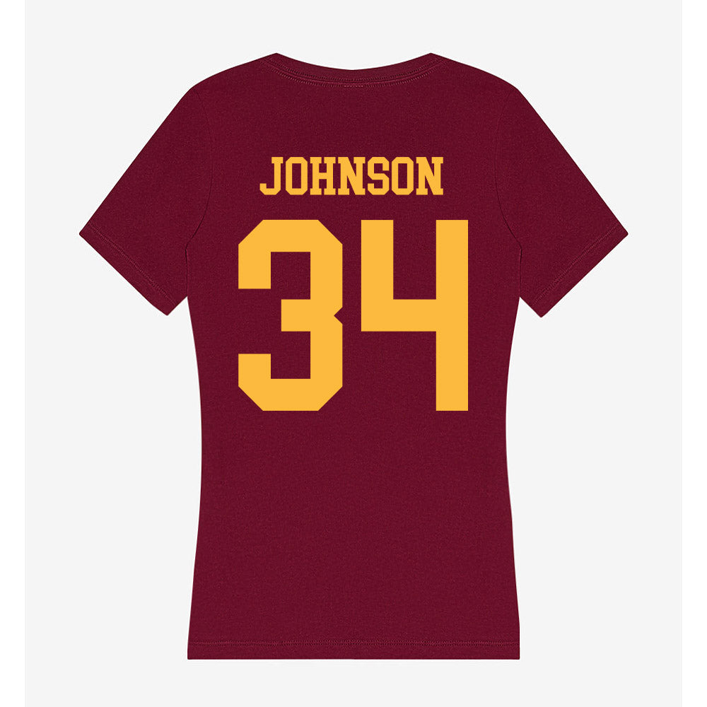 Minnesota - NCAA Softball : Cassie Johnson - Women's V-Neck T-Shirt-1