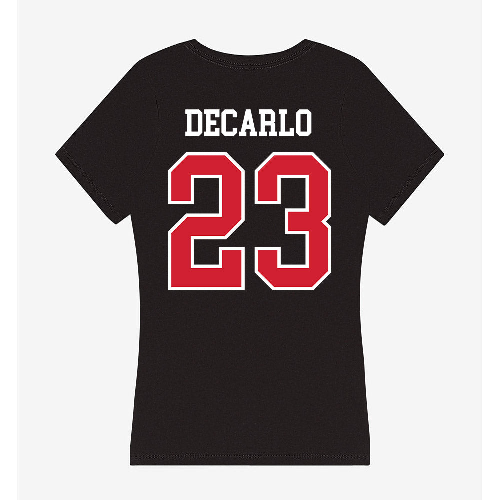 NC State - NCAA Baseball : Vincent DeCarlo - Women's V-Neck T-Shirt-1