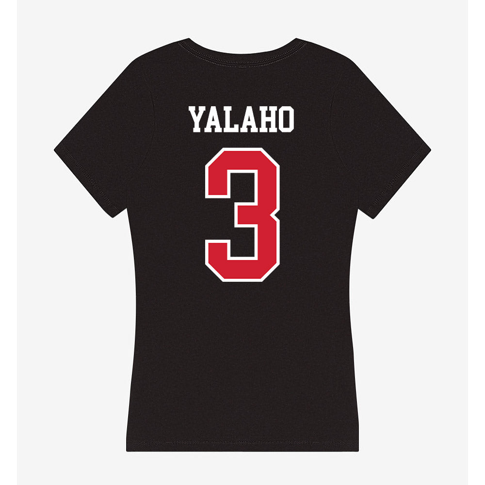 NC State - NCAA Men's Basketball : Eemeli Yalaho - Women's V-Neck T-Shirt-1