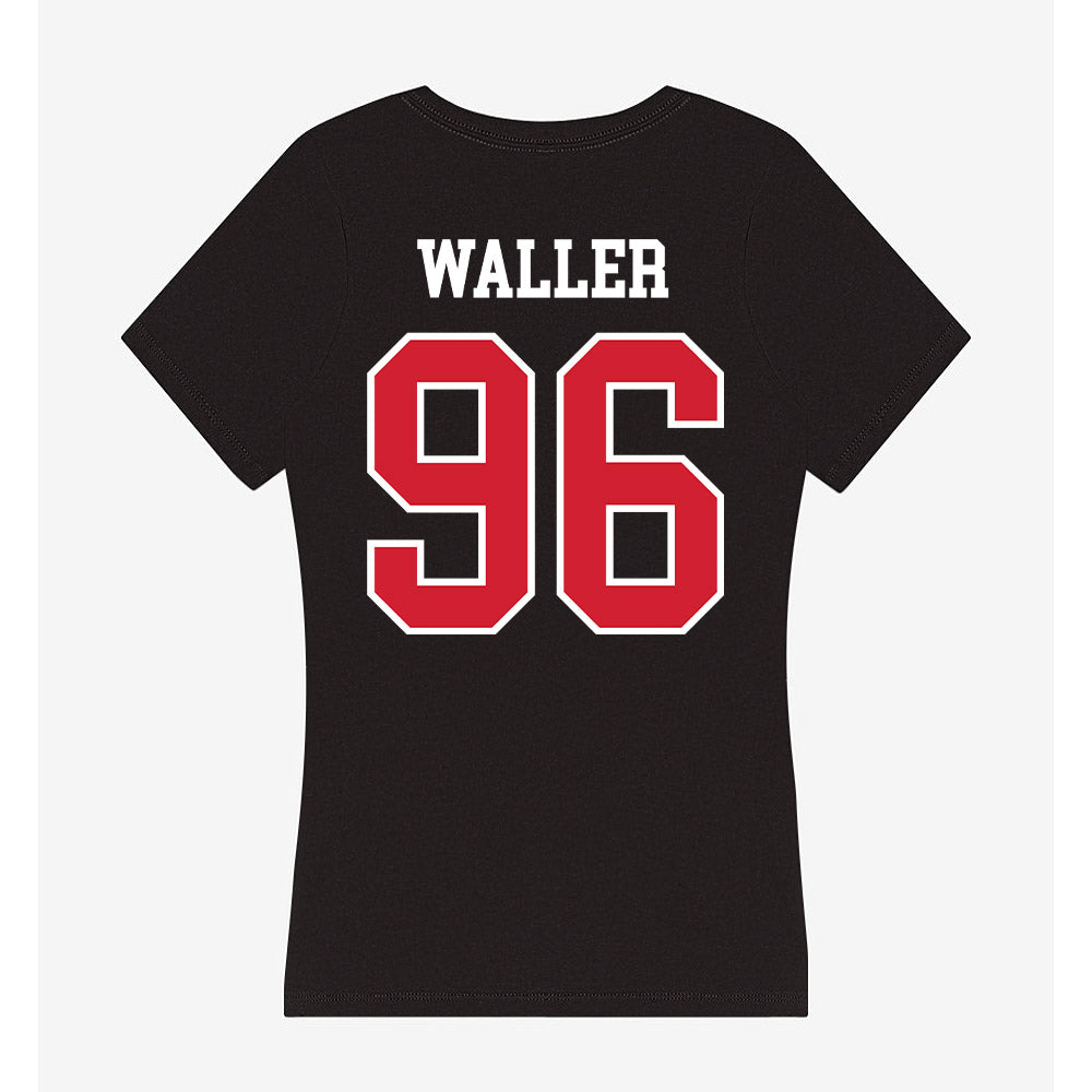 NC State - NCAA Football : Jackson Waller - Women's V-Neck T-Shirt-1