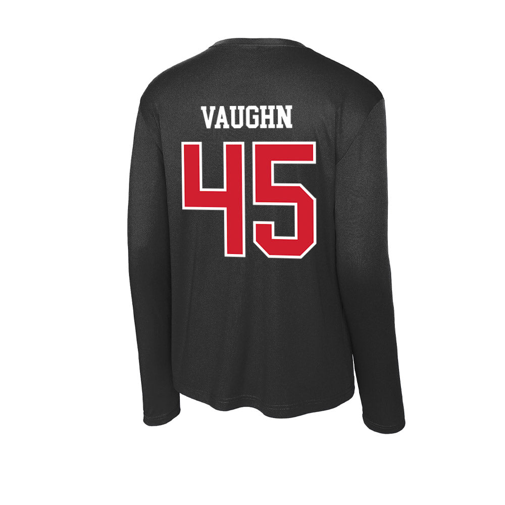 NC State - NCAA Football : Tex Vaughn - Activewear Long Sleeve T-Shirt-1