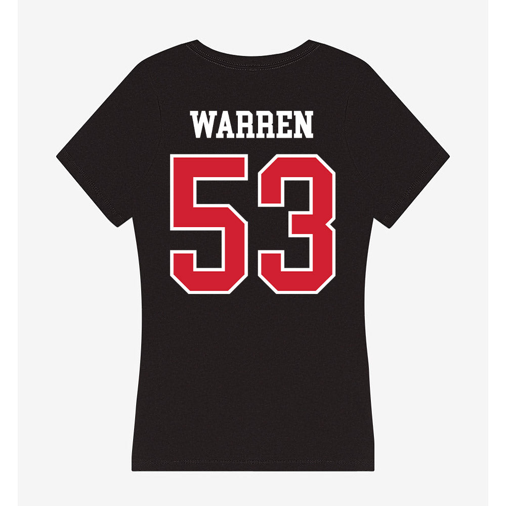 NC State - NCAA Football : Joshua Warren - Women's V-Neck T-Shirt-1
