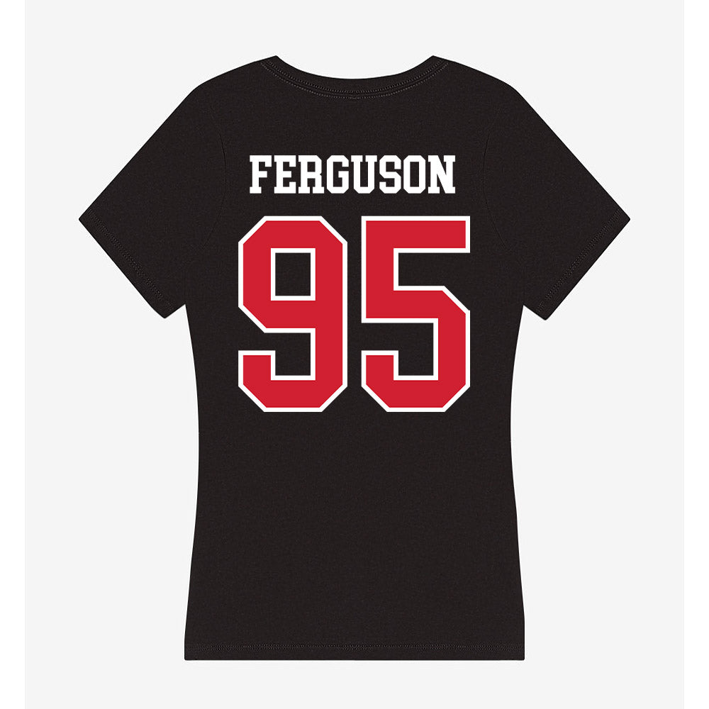 NC State - NCAA Football : Jacquey Ferguson - Women's V-Neck T-Shirt-1