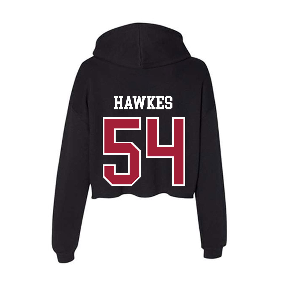 Arkansas - NCAA Football : Adam Hawkes - Women's Crop Fleece Hooded Sweatshirt-1