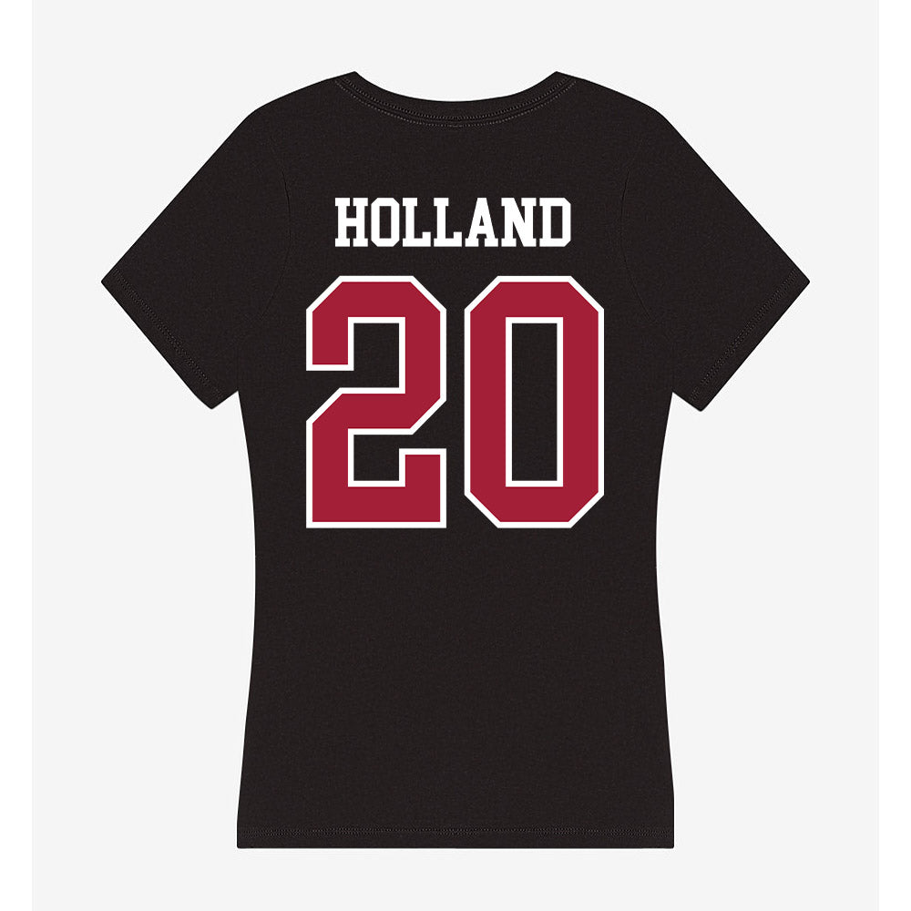 Arkansas - NCAA Baseball : Max Holland - Women's V-Neck T-Shirt-1