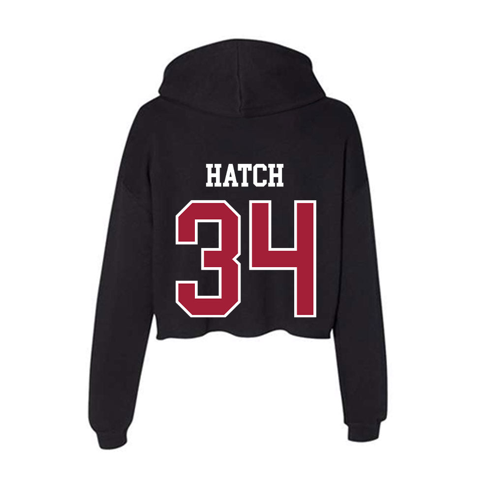 Arkansas - NCAA Football : Jathan Hatch - Women's Crop Fleece Hooded Sweatshirt-1