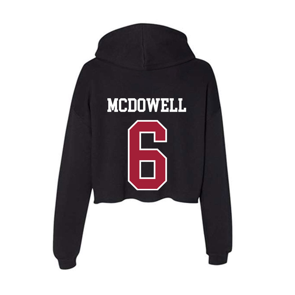 Arkansas - NCAA Softball : Ella McDowell - Women's Crop Fleece Hoodie-1