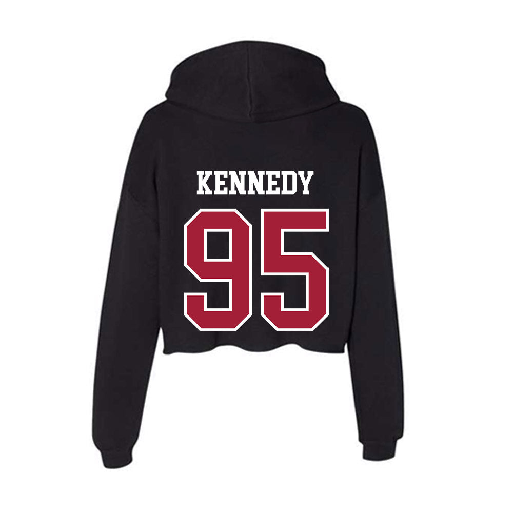 Arkansas - NCAA Football : Anthony Kennedy - Women's Crop Fleece Hooded Sweatshirt-1