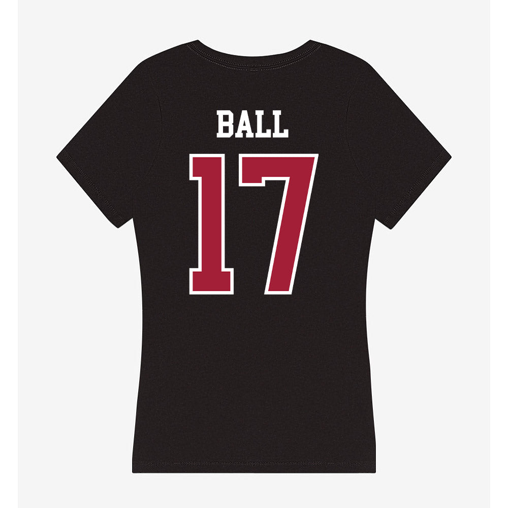 Arkansas - NCAA Women's Soccer : Kennedy Ball - Women's V-Neck T-Shirt-1