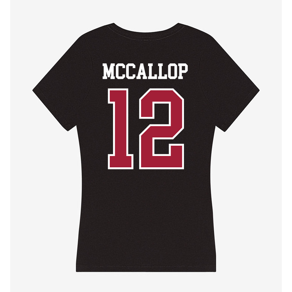 Arkansas - NCAA Women's Basketball : Grace McCallop - Women's V-Neck T-Shirt-1