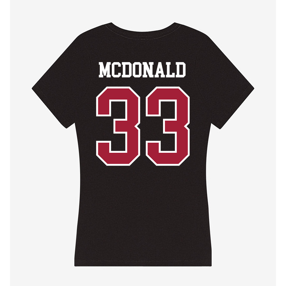 Arkansas - NCAA Women's Soccer : Madden McDonald - Women's V-Neck T-Shirt-1