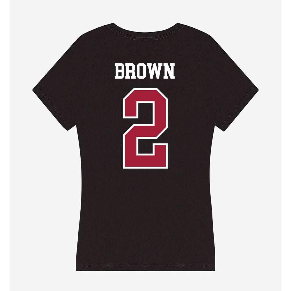 Arkansas - NCAA Men's Basketball : Amere Brown - Women's V-Neck T-Shirt-1