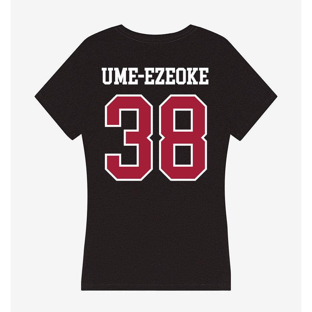 Arkansas - NCAA Football : Bradley Ume-Ezeoke - Women's V-Neck T-Shirt-1