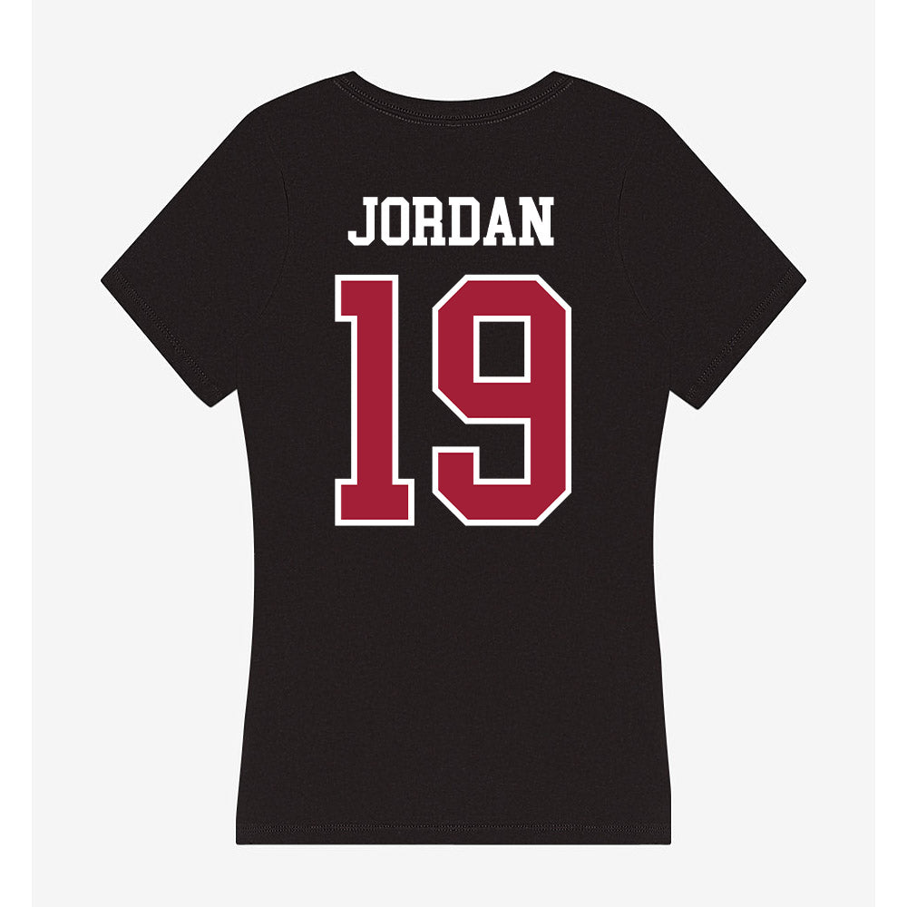 Arkansas - NCAA Football : Antonio Jordan - Women's V-Neck T-Shirt-1