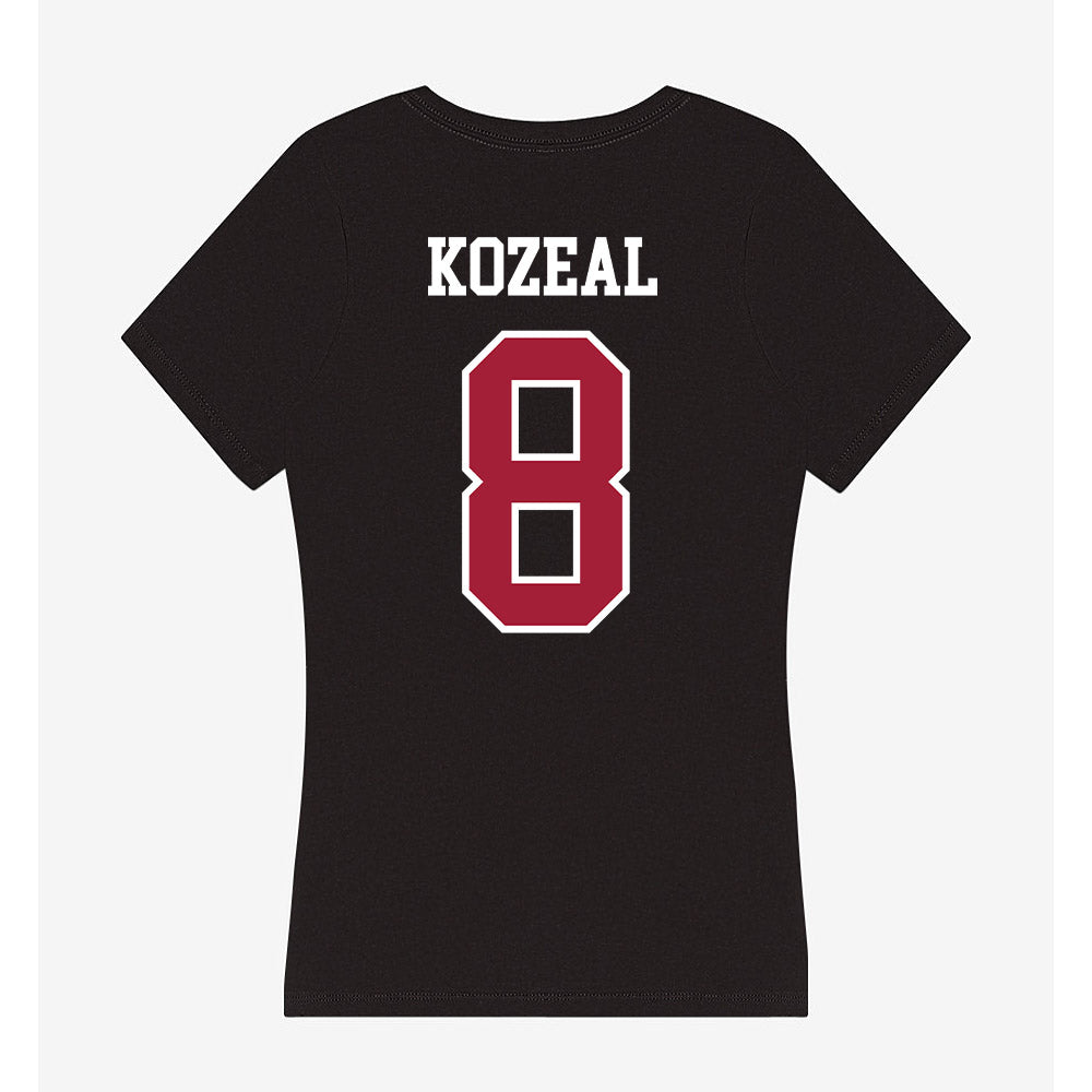 Arkansas - NCAA Baseball : Camden Kozeal - Women's V-Neck T-Shirt-1
