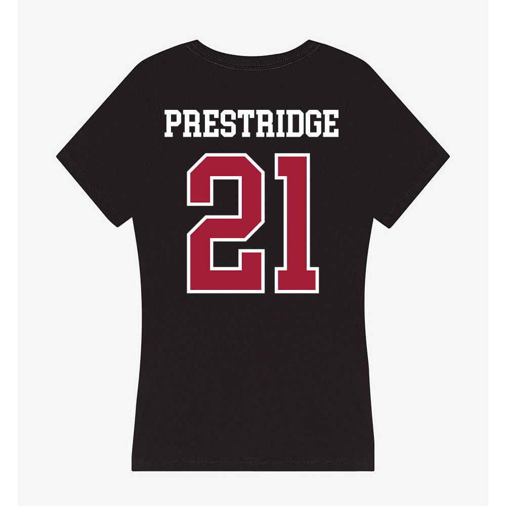Arkansas - NCAA Women's Basketball : Kyiah Prestridge - Women's V-Neck T-Shirt-1