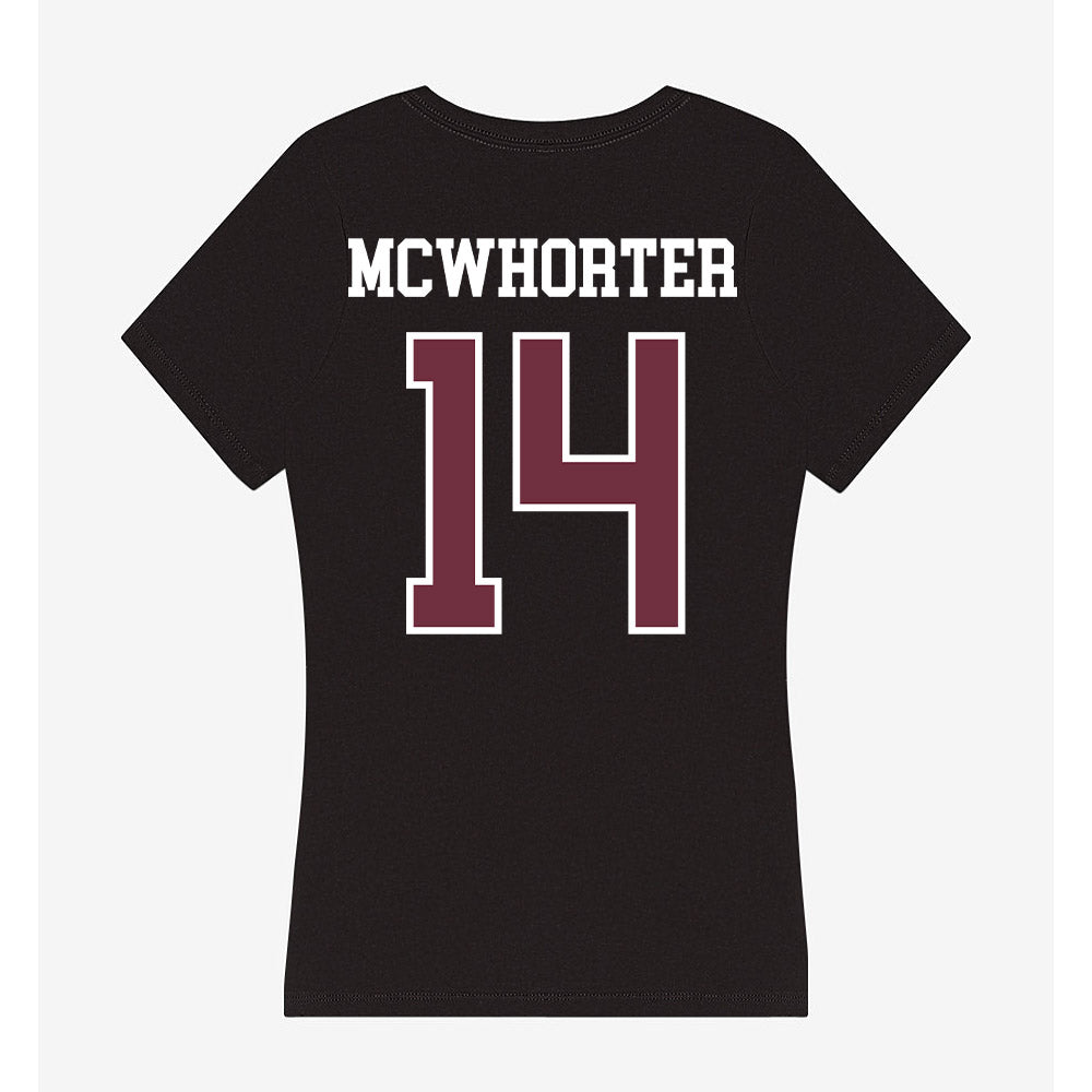 Mississippi State - NCAA Football : Brodie McWhorter - Women's V-Neck T-Shirt-1