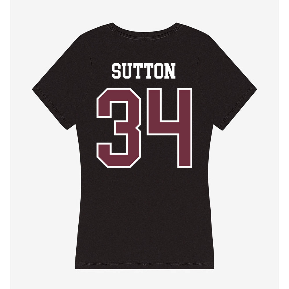 Mississippi State - NCAA Football : Vic Sutton - Women's V-Neck T-Shirt-1