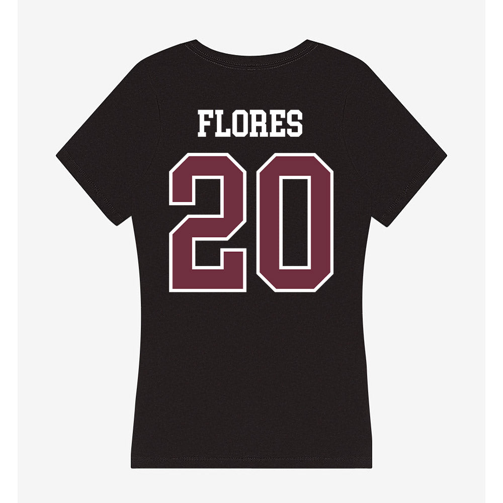 Mississippi State - NCAA Women's Basketball : Andrea Flores - Women's V-Neck T-Shirt-1