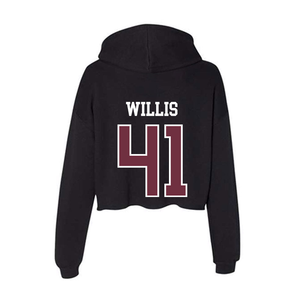 Mississippi State - NCAA Football : Tyshun Willis - Women's Crop Fleece Hoodie-1