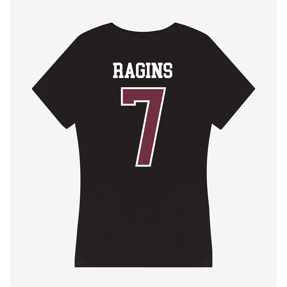 Mississippi State - NCAA Football : Zion Ragins - Women's V-Neck T-Shirt-1