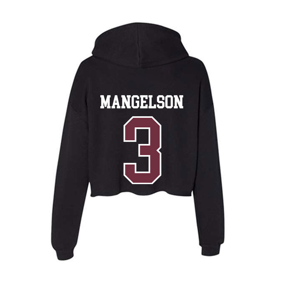 Mississippi State - NCAA Women's Volleyball : Lindsey Mangelson - Women's Crop Fleece Hoodie-1