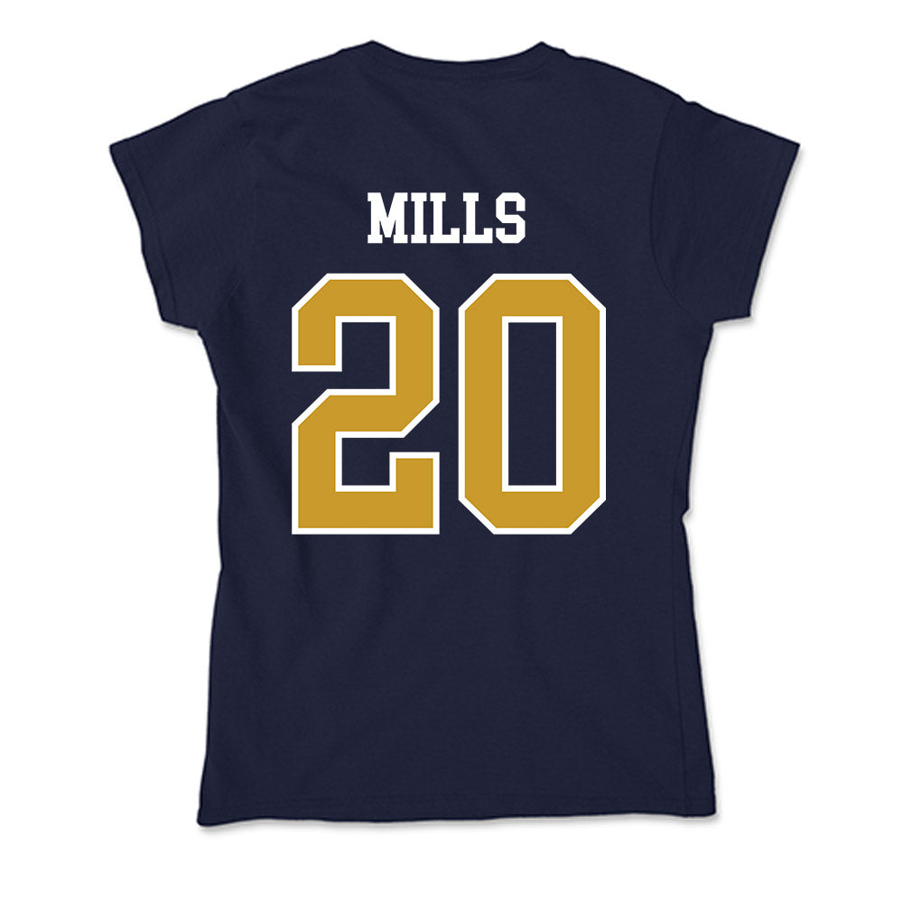 Notre Dame - NCAA Women's Soccer : Abby Mills - Soft Style Women’s T-Shirt-1