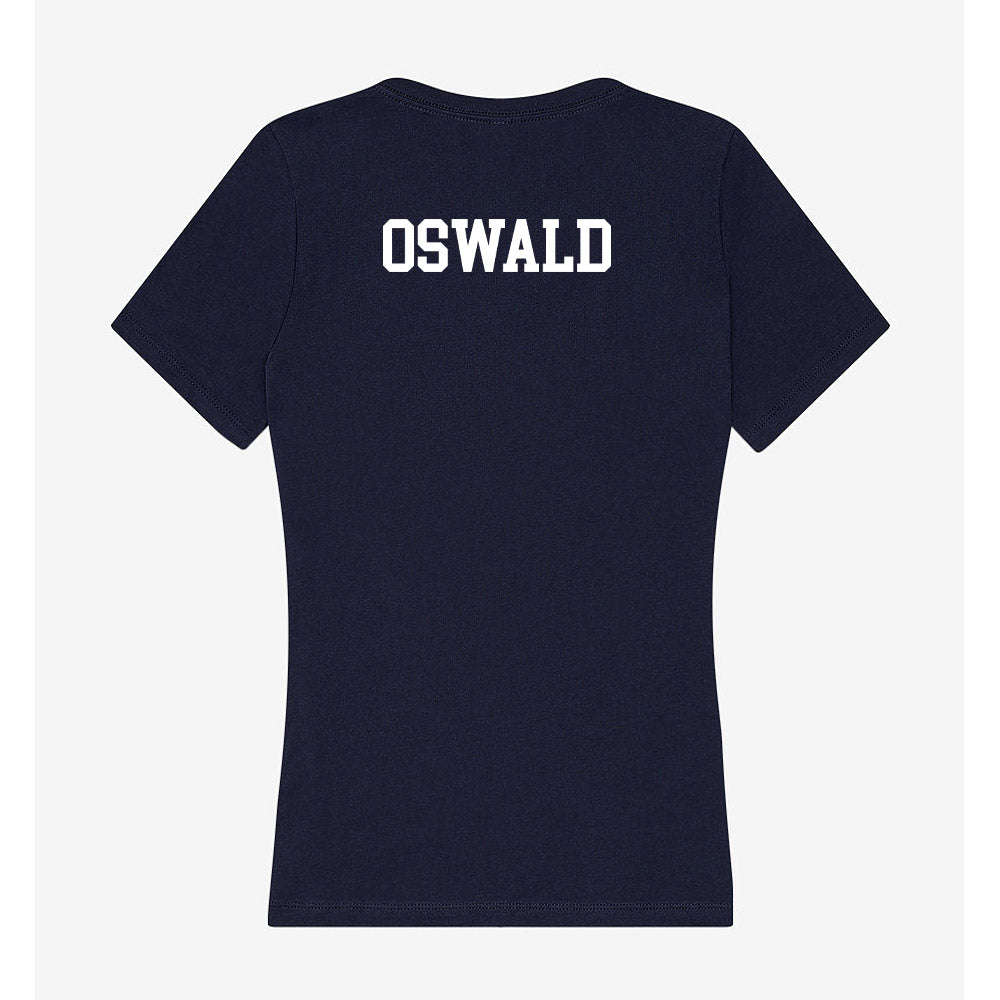 Notre Dame - NCAA Men's Swimming & Diving : Zack Oswald - Women's V-Neck T-Shirt-1
