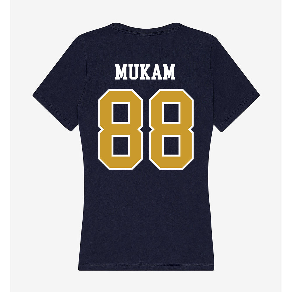 Notre Dame - NCAA Football : Armel Mukam - Women's V-Neck T-Shirt-1