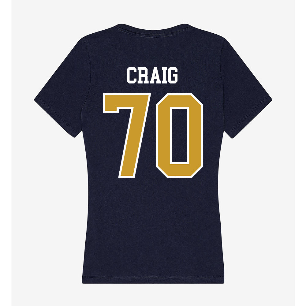 Notre Dame - NCAA Football : Ashton Craig - Women's V-Neck T-Shirt-1