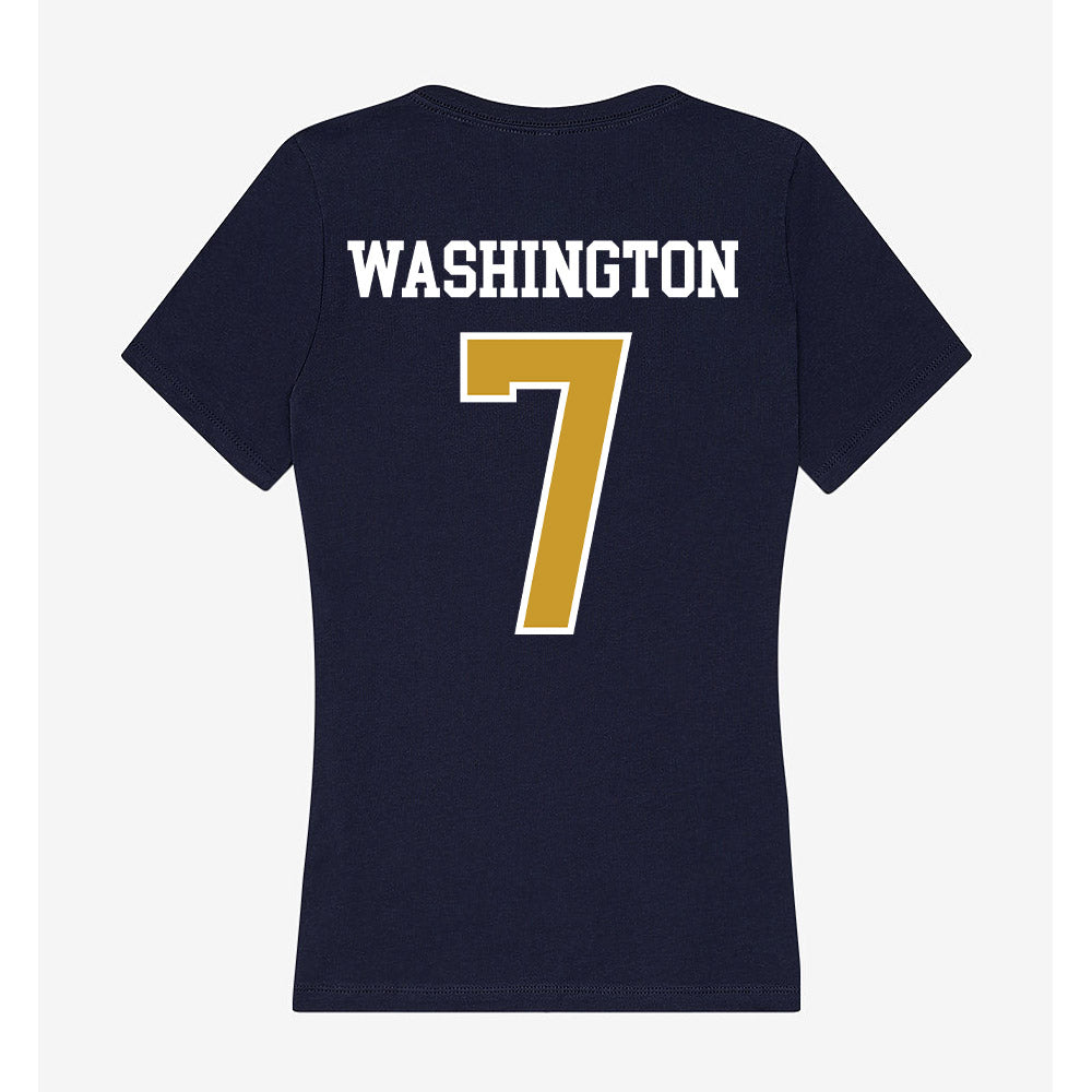 Notre Dame - NCAA Football : Tyrus Washington - Women's V-Neck T-Shirt-1
