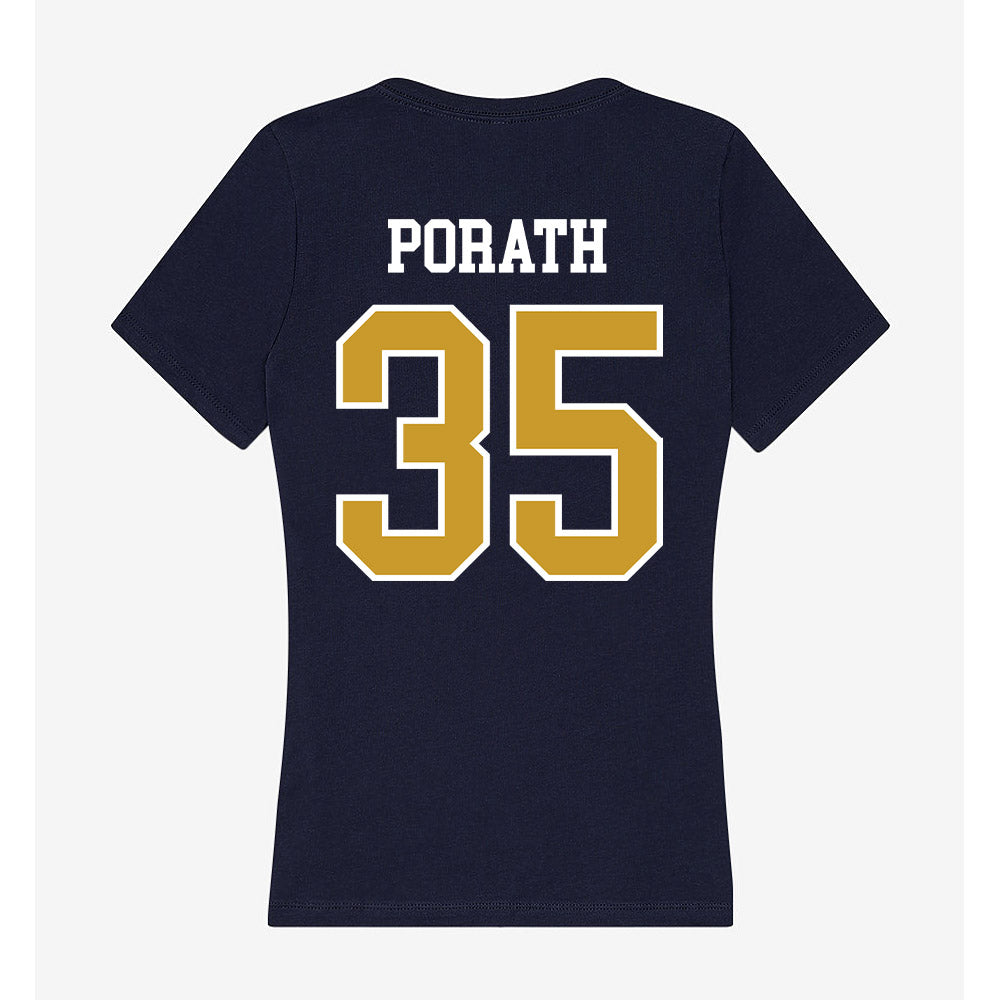 Notre Dame - NCAA Football : Spencer Porath - Women's V-Neck T-Shirt-1