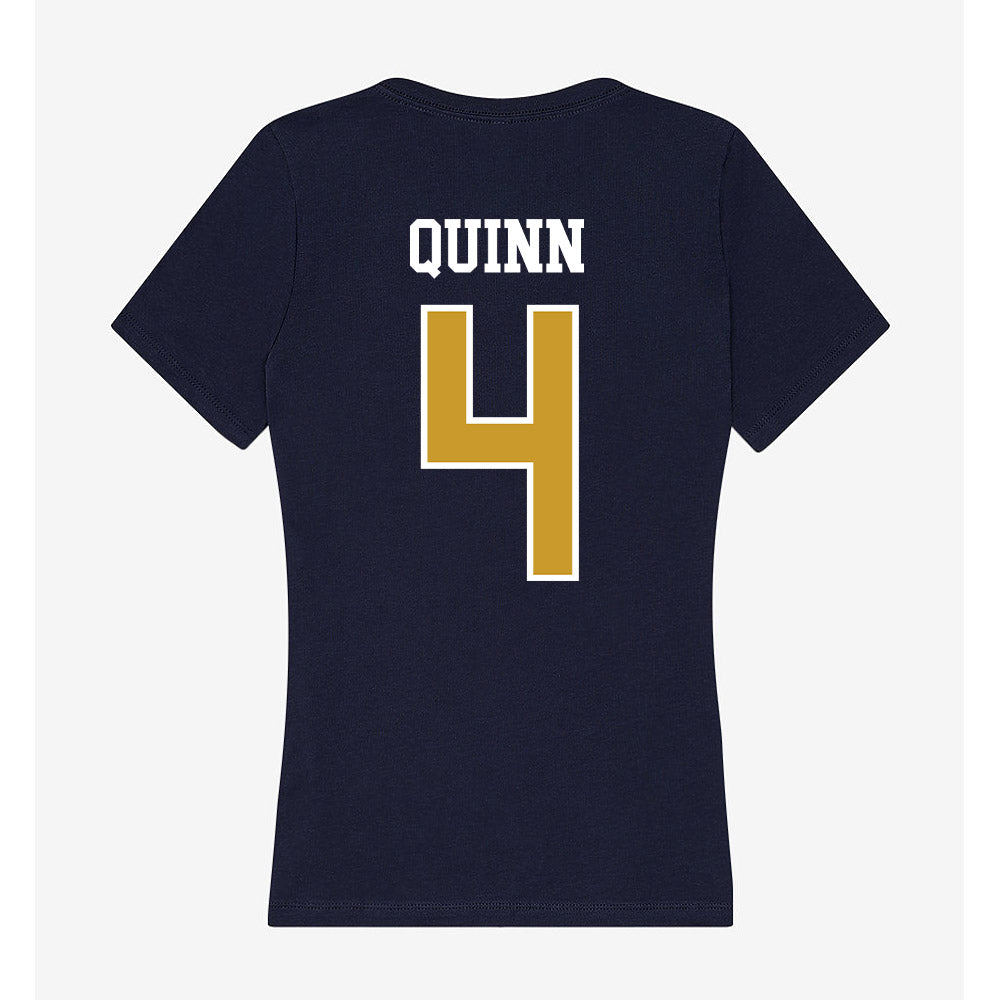 Notre Dame - NCAA Men's Ice Hockey : Michael Quinn - Women's V-Neck T-Shirt-1