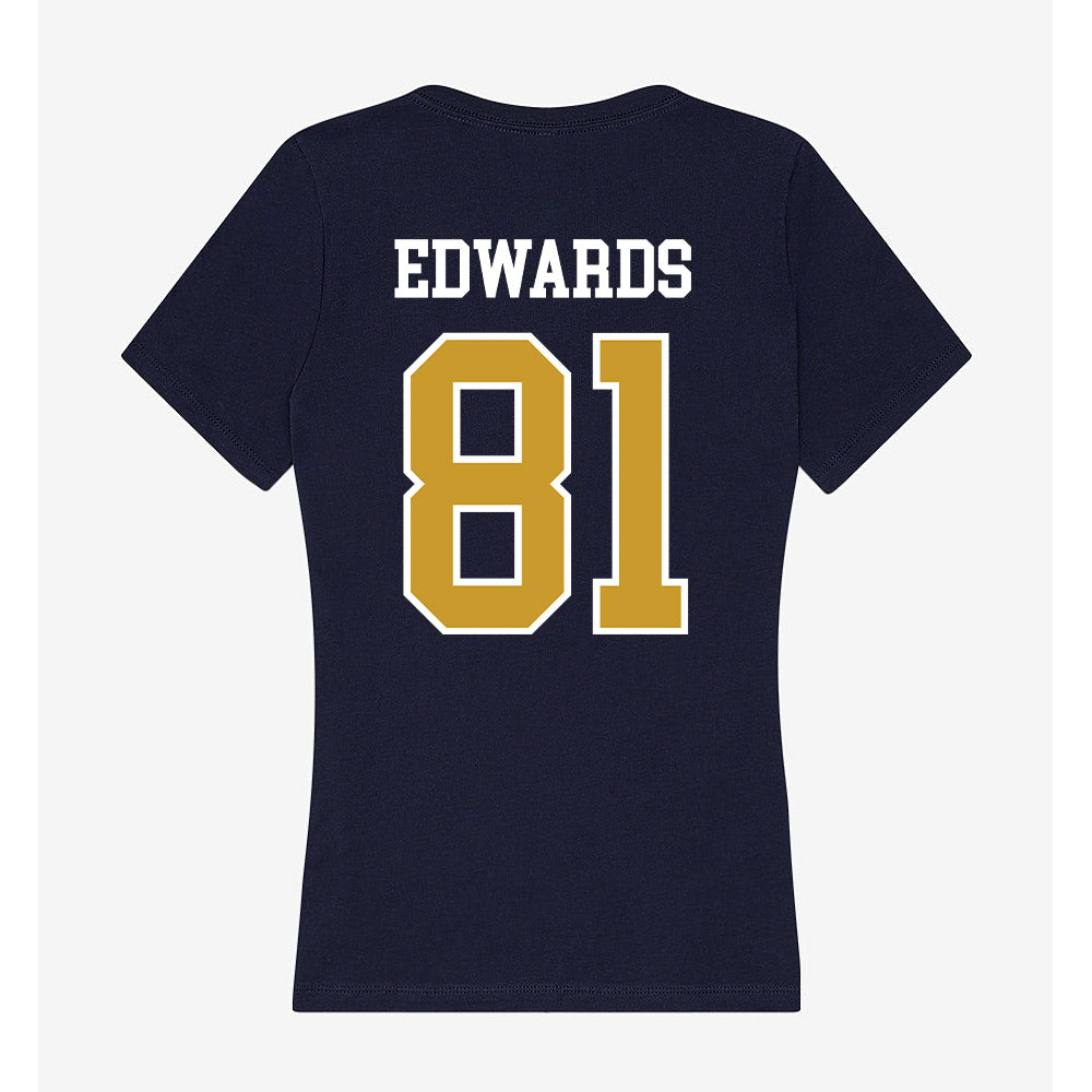 Notre Dame - NCAA Men's Ice Hockey : Beckham Edwards - Women's V-Neck T-Shirt-1