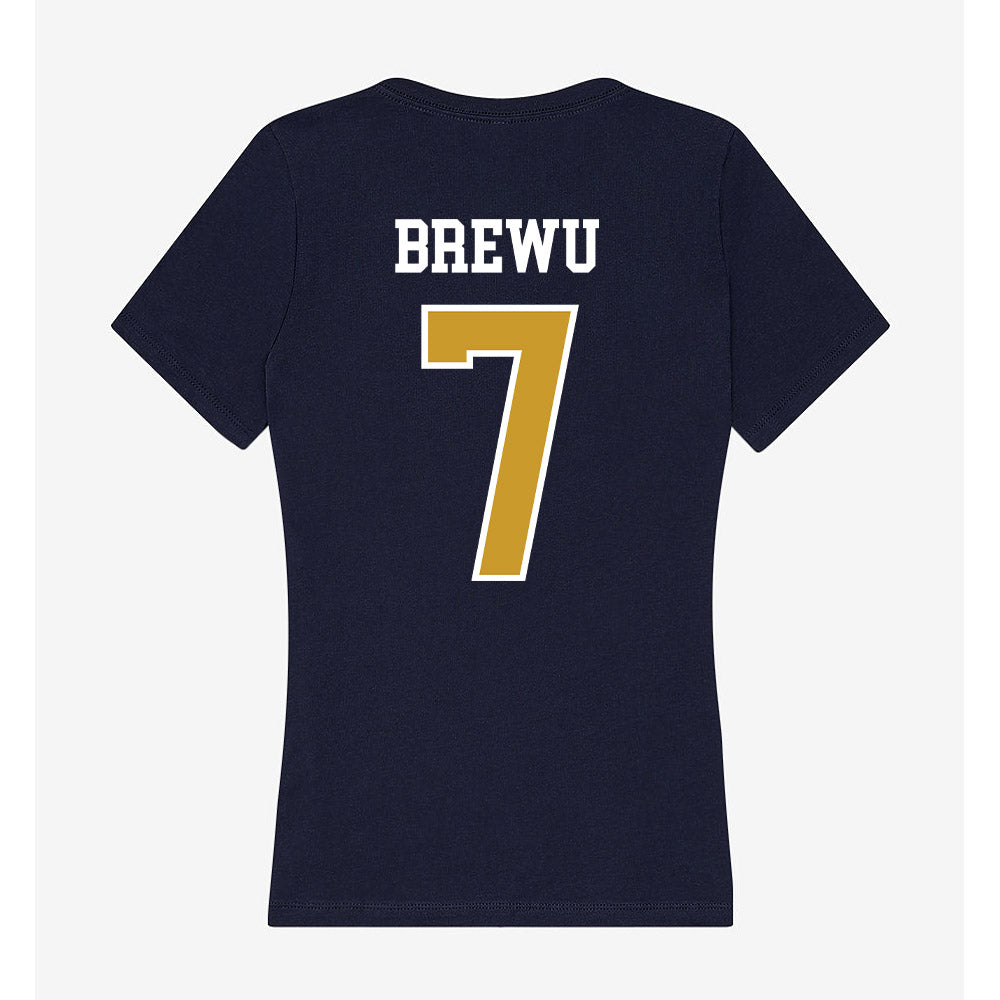 Notre Dame - NCAA Football : Francis Brewu - Women's V-Neck T-Shirt-1