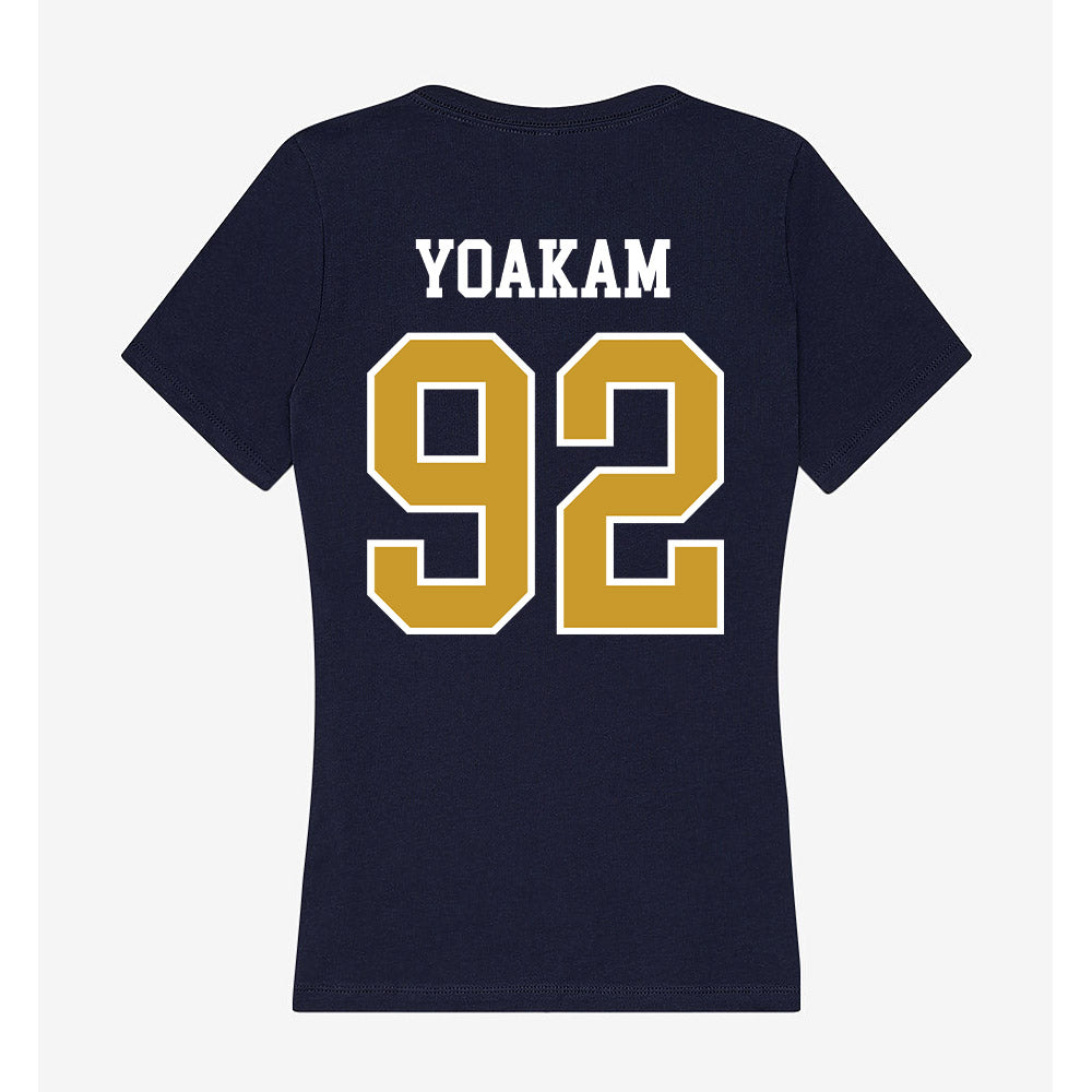 Notre Dame - NCAA Football : Zachary Yoakam - Women's V-Neck T-Shirt-1