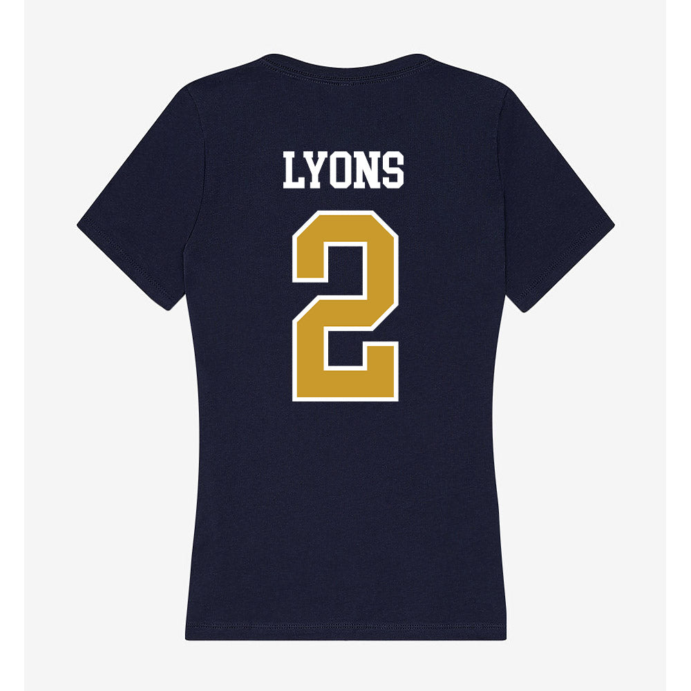 Notre Dame - NCAA Women's Lacrosse : Abigail Lyons - Women's V-Neck T-Shirt-1