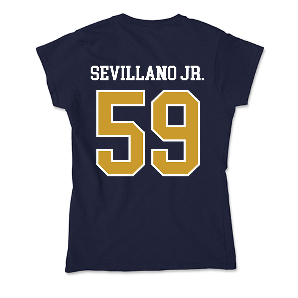 Notre Dame - NCAA Football : Sean Sevillano Jr. - Soft Style Women’s T-Shirt-1