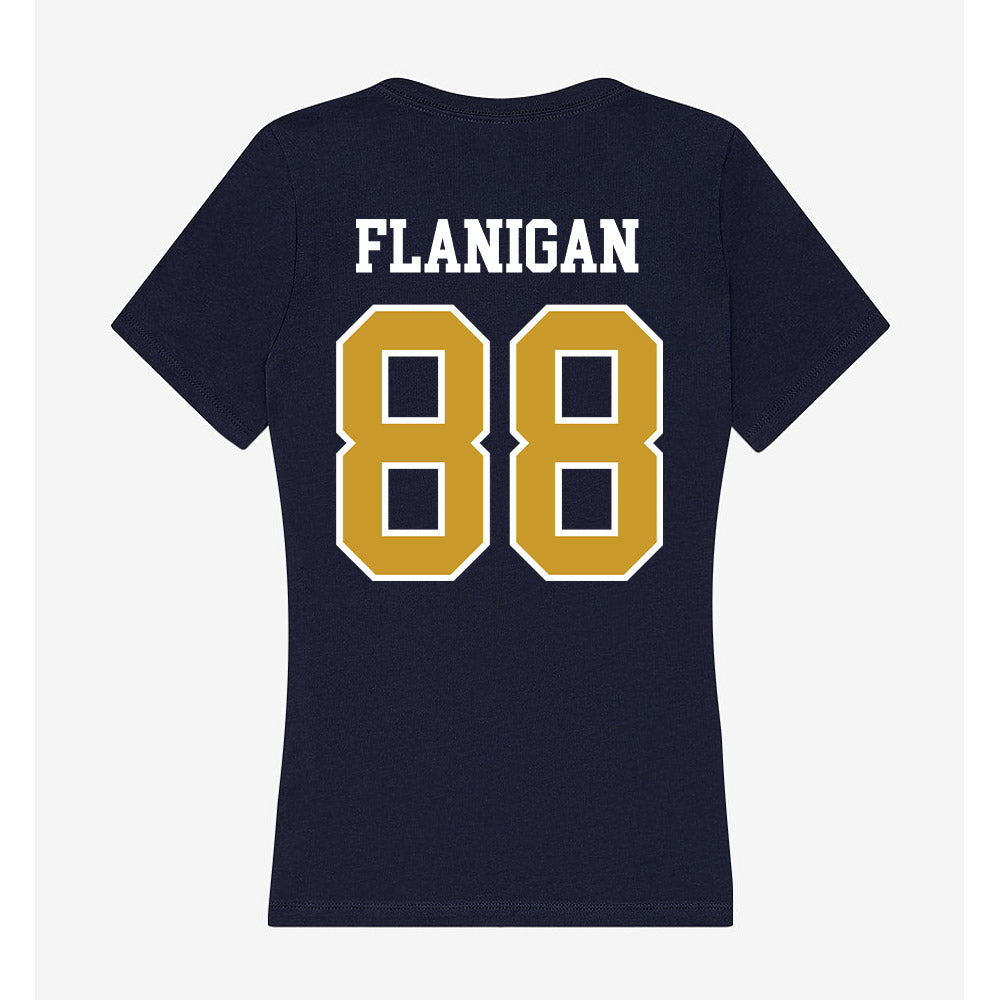 Notre Dame - NCAA Football : James Flanigan - Women's V-Neck T-Shirt-1