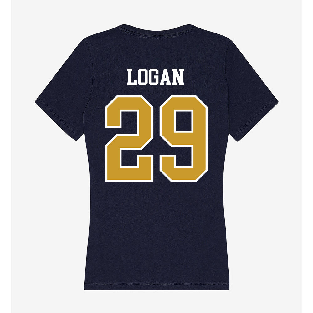 Notre Dame - NCAA Football : Brandon Logan - Women's V-Neck T-Shirt-1