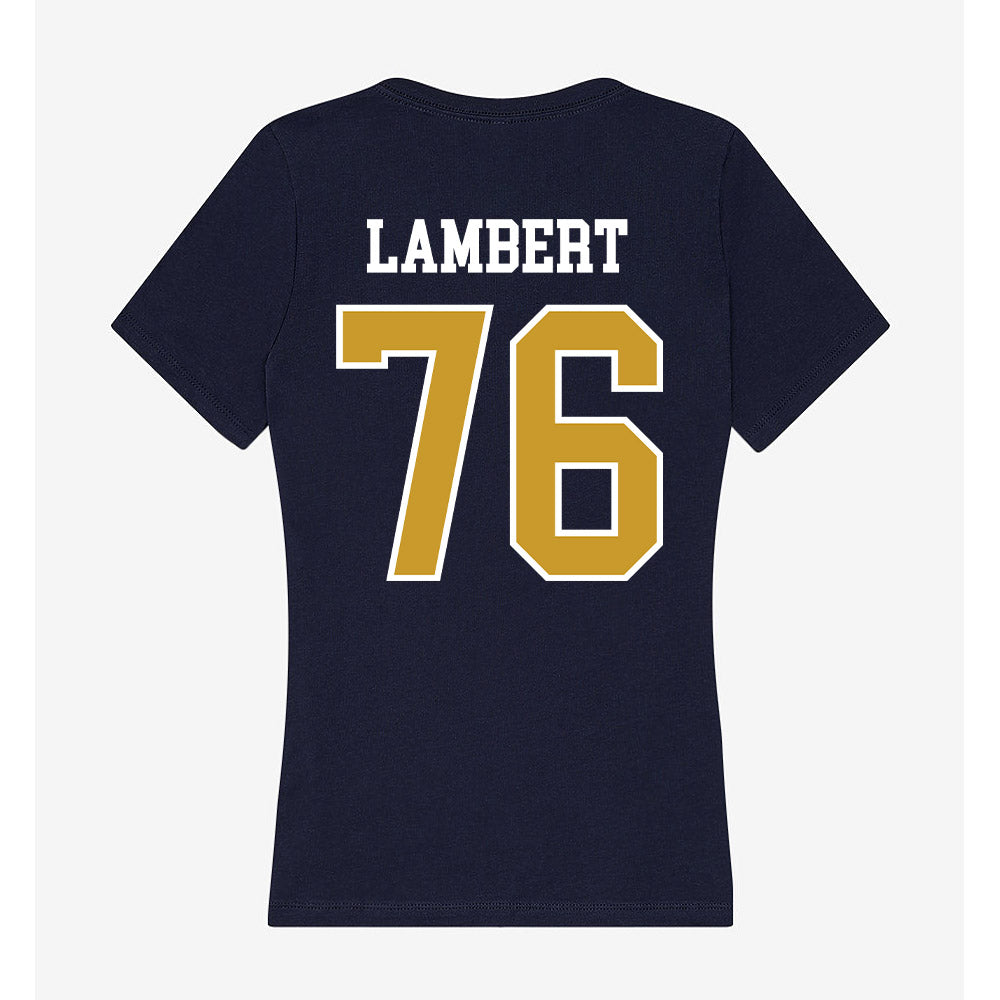 Notre Dame - NCAA Football : Guerby Lambert - Women's V-Neck T-Shirt-1