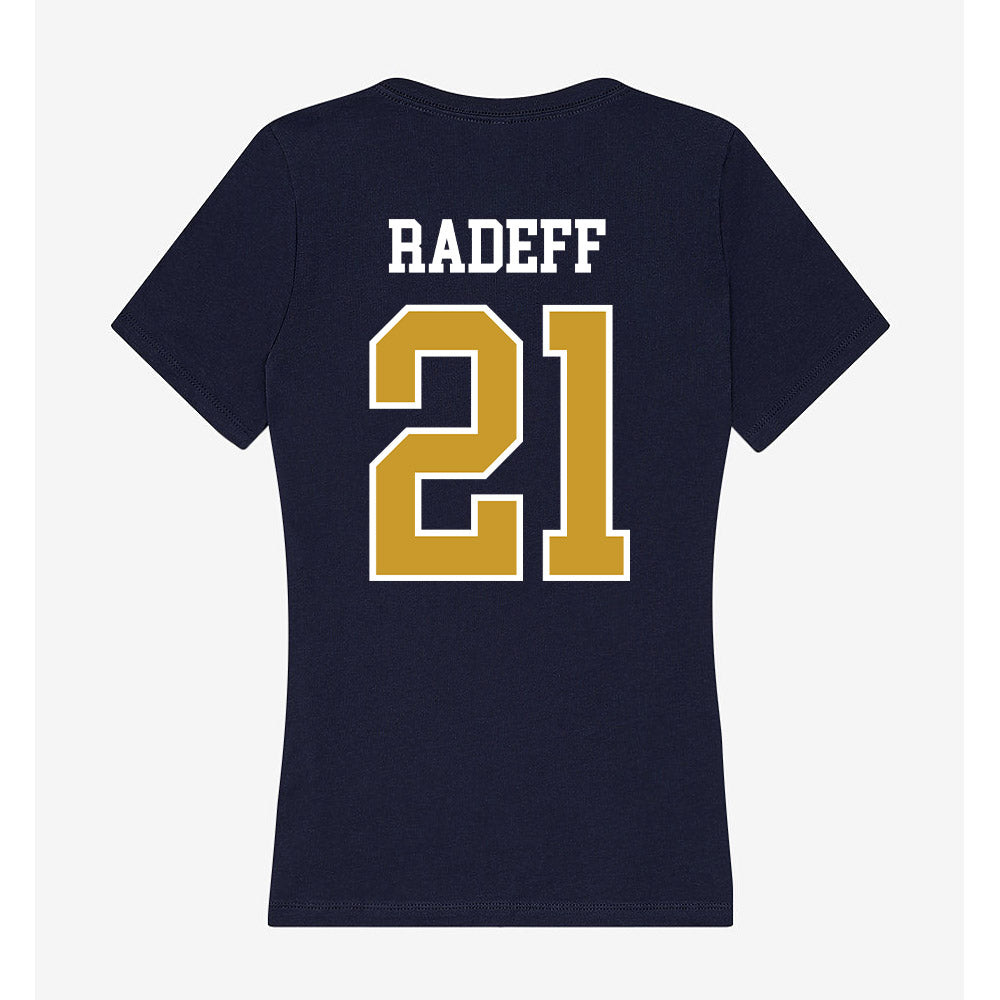 Notre Dame - NCAA Women's Volleyball : Mia Radeff - Women's V-Neck T-Shirt-1