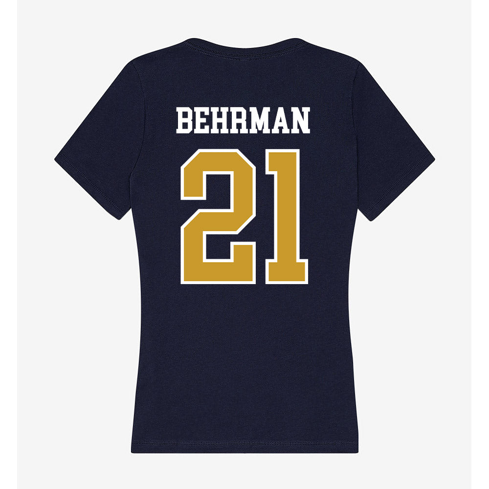 Notre Dame - NCAA Men's Lacrosse : Brock Behrman - Women's V-Neck T-Shirt-1