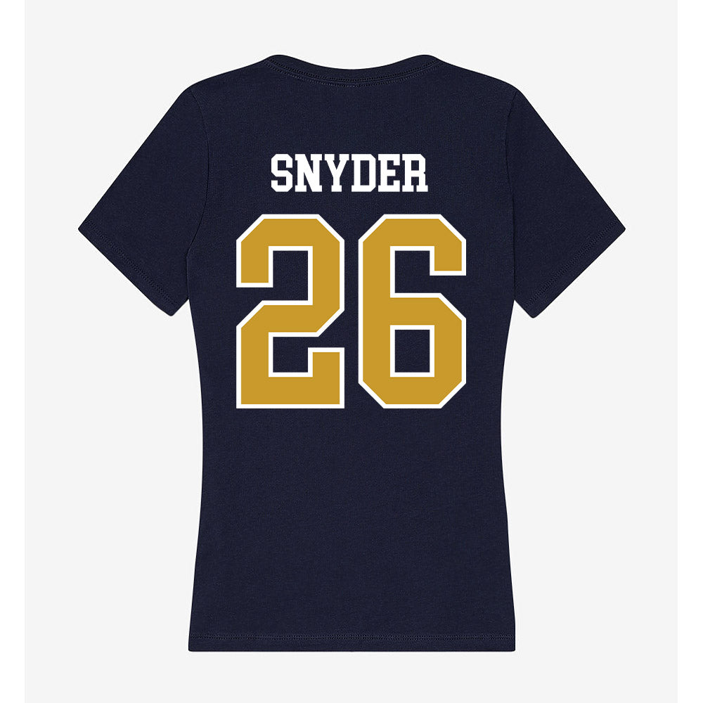 Notre Dame - NCAA Baseball : Garrett Snyder - Women's V-Neck T-Shirt-1